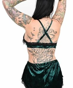 FOXBLOOD All Lace [Emerald Velvet] | SLEEP SET* -VERA’S EYECANDY Shop foxblood emerald velvet lace bralette sleep set 3 59a7eb28 2aaa 46a9 923b a0da9e70bca2 700x700
