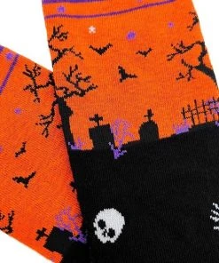 FOXBLOOD Halloween Graveyard | SOCKS* -VERA’S EYECANDY Shop foxblood graveyard socks 3 700x700
