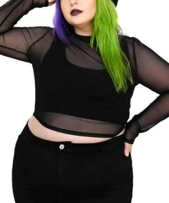 FOXBLOOD All Mesh | LONG SLEEVE CROP TOP` -VERA’S EYECANDY Shop foxblood mesh long sleeve crop top 4 ff71f1ab ca39 4e3e be46 88ed8147a3d1 700x700