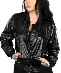 FOXBLOOD Punky Colour PVC Crackle | BOMBER JACKET*