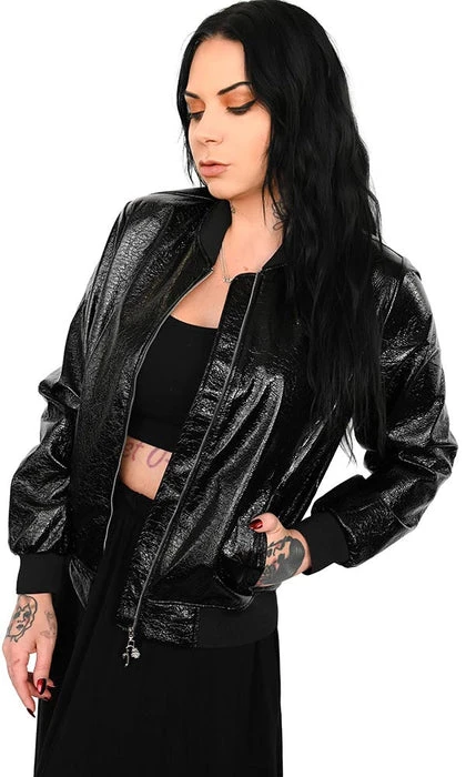 FOXBLOOD Punky Colour PVC Crackle | BOMBER JACKET* 5 FOXBLOOD Punky Colour PVC Crackle | BOMBER JACKET* - Image 3