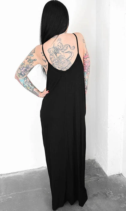 FOXBLOOD All Strappy Raven | MAXI DRESS - Image 2