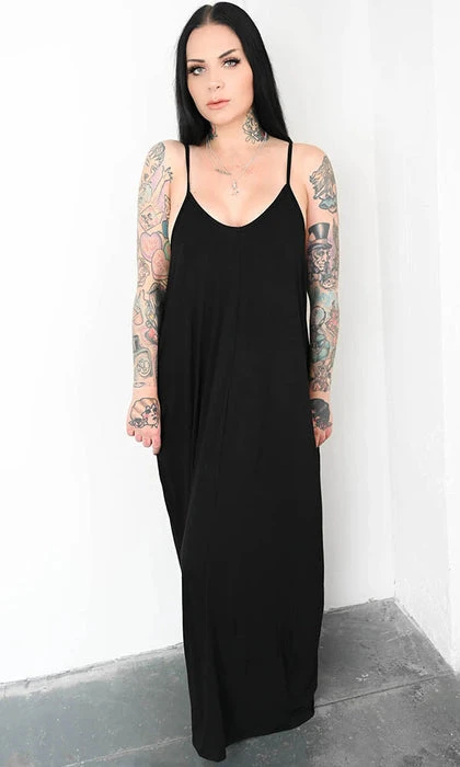 FOXBLOOD All Strappy Raven | MAXI DRESS
