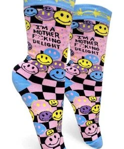GROOVY THINGS Mens Clothing Mother F*cking Delight | CREW SOCKS