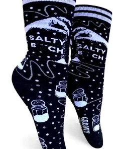 GROOVY THINGS Mens Clothing Salty B**ch | CREW SOCKS