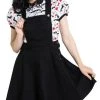 HELL BUNNY Pastel Goth Dakota [Black] | PINAFORE DRESS