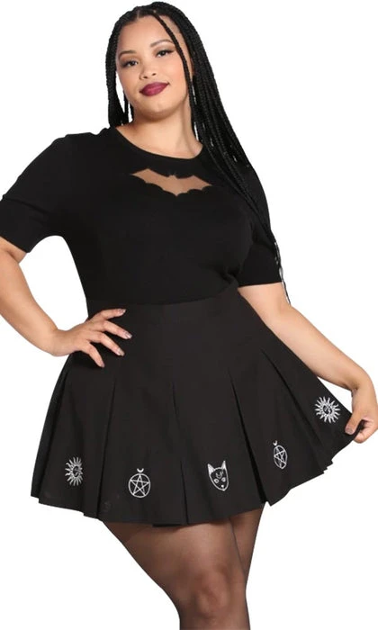 HELL BUNNY Cats Dawn | MINI SKIRT 4 HELL BUNNY Cats Dawn | MINI SKIRT - Image 2