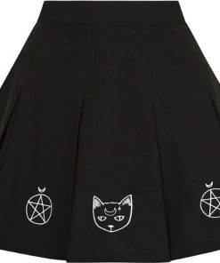 HELL BUNNY Cats Dawn | MINI SKIRT