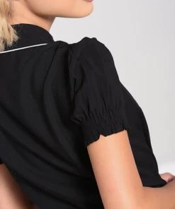 HELL BUNNY Corporate + Office Wear Drusilla [Black/White] | TOP -VERA’S EYECANDY Shop hell bunny drusilla black white top 4 446fcea4 4e86 4a59 a066 a4d4b818a45e 700x700