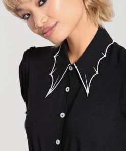 HELL BUNNY Corporate + Office Wear Drusilla [Black/White] | TOP -VERA’S EYECANDY Shop hell bunny drusilla black white top 5 b1472146 4c89 45e0 80f0 395075cce950 700x700