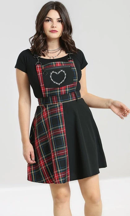 HELL BUNNY All Heather | PINAFORE DRESS - Image 3