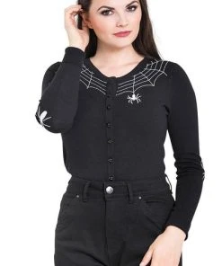 HELL BUNNY Halloween Spider [Black] | CARDIGAN