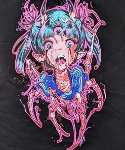 INVASION CLUB Mens Clothing Phage-Chan [Black] | T-SHIRT -VERA’S EYECANDY Shop invasion club phage chan black t shirt 1 3c4938b5 7a76 46ce af7a d65f196fac37 700x700