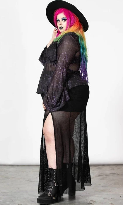 KILLSTAR The Moon Astromancy Mesh | LONG SLEEVE TOP - Image 7