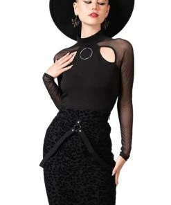 KILLSTAR Rockabilly Catty Queen | MIDI SKIRT*