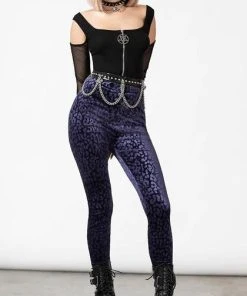 KILLSTAR All Caturday [Plum] | LEGGINGS