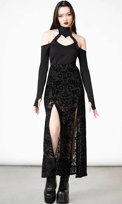 KILLSTAR Cyberpunk Charged | Split MAXI SKIRT* - Image 2