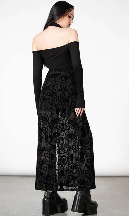 KILLSTAR Cyberpunk Charged | Split MAXI SKIRT* - Image 4