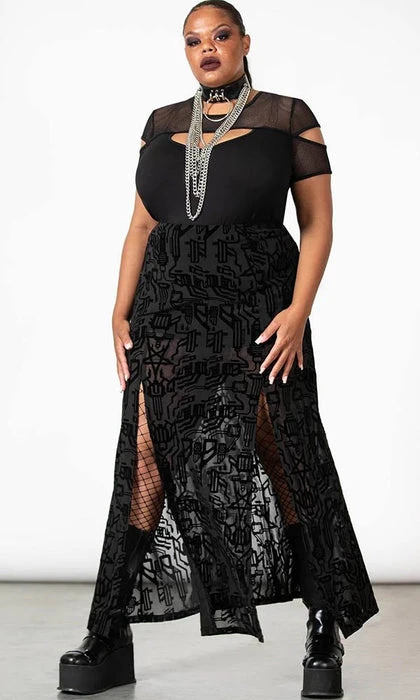 KILLSTAR Cyberpunk Charged | Split MAXI SKIRT*