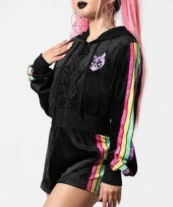 KILLSTAR Rainbows & Pride Coven Chill | VELOUR HOODIE