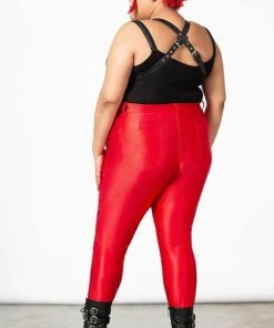 KILLSTAR All Disco Obskura [Scarlet] | JEANS -VERA’S EYECANDY Shop killstar disco obskura scarlet jeans 10 700x700