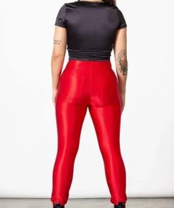 KILLSTAR All Disco Obskura [Scarlet] | JEANS -VERA’S EYECANDY Shop killstar disco obskura scarlet jeans 5 700x700