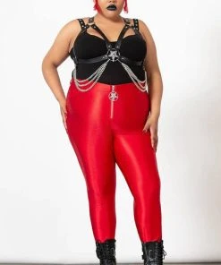 KILLSTAR All Disco Obskura [Scarlet] | JEANS -VERA’S EYECANDY Shop killstar disco obskura scarlet jeans 6 700x700