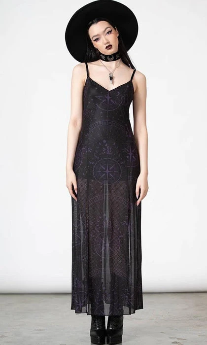KILLSTAR The Moon Evenescent Mesh | MAXI DRESS - Image 4