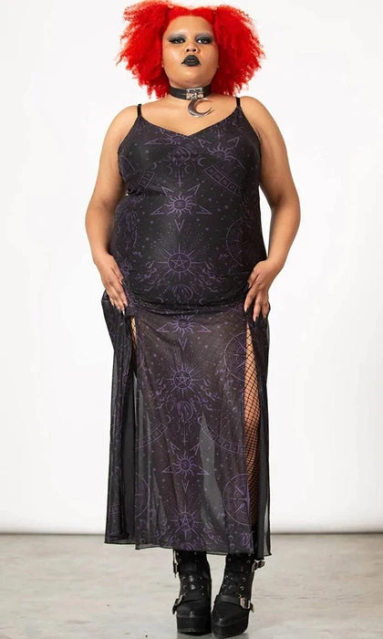 KILLSTAR The Moon Evenescent Mesh | MAXI DRESS - Image 6