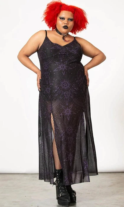KILLSTAR The Moon Evenescent Mesh | MAXI DRESS - Image 7