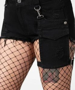 KILLSTAR All Fury Road | DENIM GARTER SHORTS