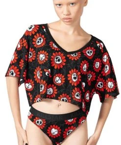 KILLSTAR Pentacles & Pentagrams Gloom Garden | V-NECK CROP TOP