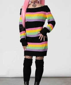 KILLSTAR Pastel Goth Good Vibes | KNIT SWEATER DRESS