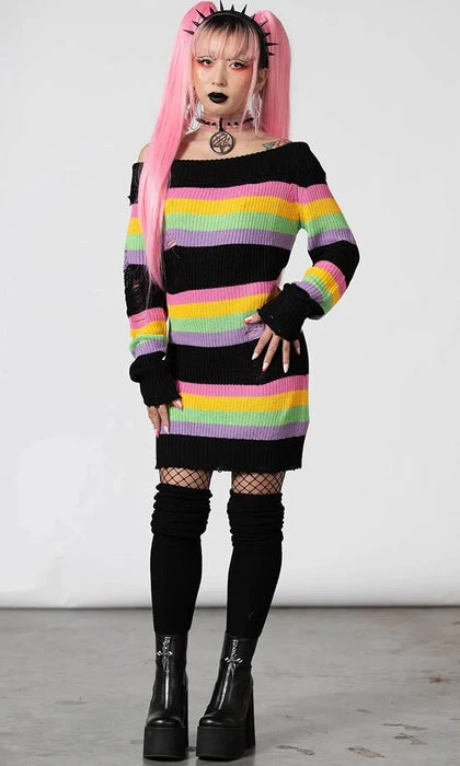 Good Vibes | KNIT SWEATER DRESS KILLSTAR Pastel Goth Good Vibes | KNIT SWEATER DRESS -VERA’S EYECANDY Shop killstar good vibes knit sweater dress 2 444da716 f027 4b2d 95c1
