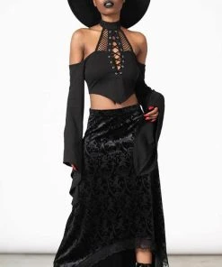 KILLSTAR All Grailed [Black] | MAXI SKIRT -VERA’S EYECANDY Shop killstar grailed black maxi skirt 2 0a590abb 9a9a 4c76 902e 97720aa2700b 700x700