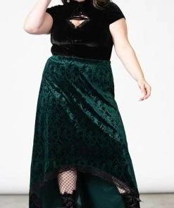 KILLSTAR All Grailed [Emerald] | MAXI SKIRT -VERA’S EYECANDY Shop killstar grailed emerald maxi skirt 7 965682f4 7c15 4ec5 813a e58d734c8c6d 700x700