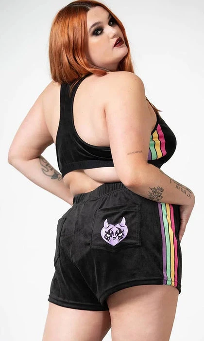 KILLSTAR Rainbows & Pride Groovy | VELOUR BRALET - Image 5