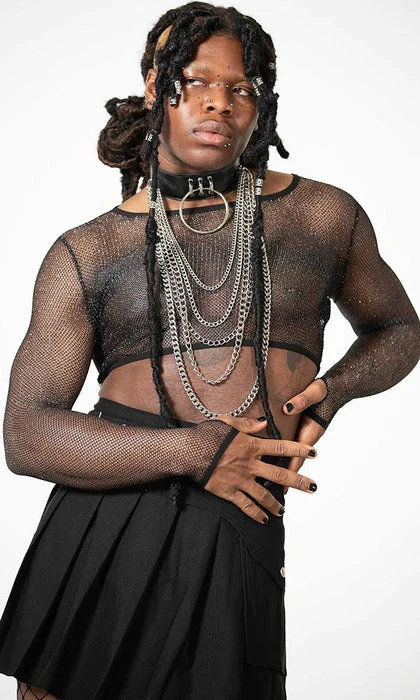 KILLSTAR Punky Colour Hellia | FISHNET TOP - Image 3