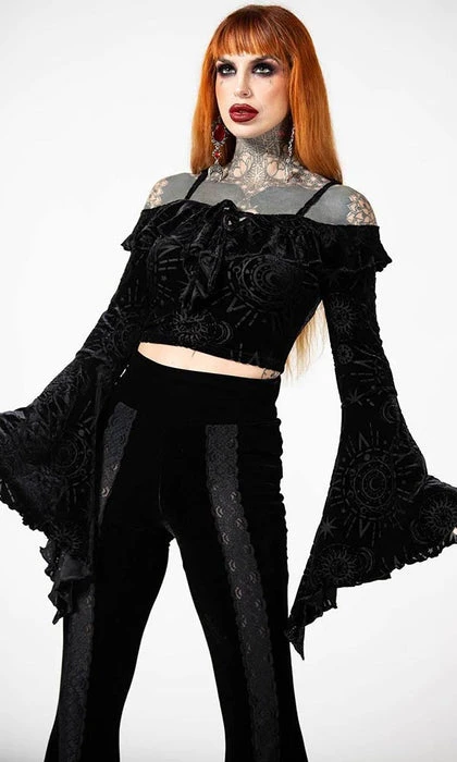 KILLSTAR The Moon Hellmina | Burnout BARDOT TOP* - Image 3