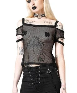KILLSTAR All Huntly | Fishnet BARDOT TOP*