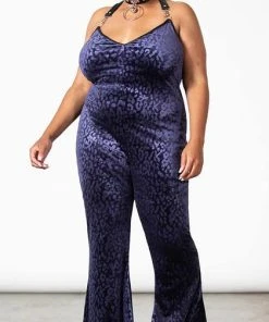 KILLSTAR All Huntress [Plum] | HALTER CATSUIT**