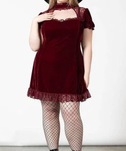 KILLSTAR All Julienne Velvet [Blood] | KEYHOLE DRESS -VERA’S EYECANDY Shop killstar julienne velvet blood keyhole dress 5 65aa7b92 1d03 4a5e b21b fb88fedbedfe 700x700
