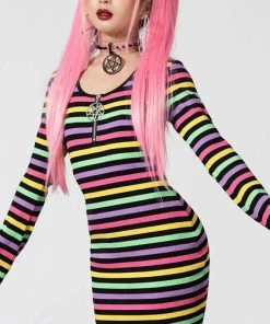 KILLSTAR Kawaii Lick The Rainbow | RIBBED DRESS -VERA’S EYECANDY Shop killstar lick the rainbow ribbed dress 4 123144aa 83e5 44fb b483 9308f1268937 700x700