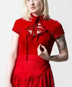 KILLSTAR All Malady [Scarlet] | LACE-UP TOP* -VERA’S EYECANDY Shop killstar malady scarlet lace up top 2 c3d0f7de 9176 4d10 a69a 8fba78bc1ebb 700x700
