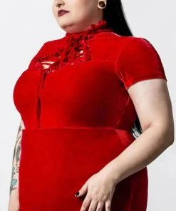 KILLSTAR All Malady [Scarlet] | LACE-UP TOP* -VERA’S EYECANDY Shop killstar malady scarlet lace up top 4 1b2c4610 1d59 4db6 83a6 f640f7a35176 700x700