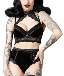KILLSTAR Fetish Mercy [Black] | LACE BRA