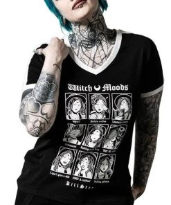 KILLSTAR All Moody | V-NECK T-SHIRT*