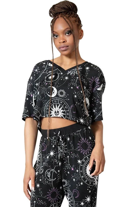 KILLSTAR The Moon Moonlight | V NECK CROP TOP