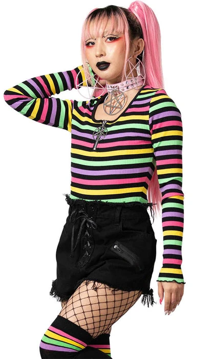 KILLSTAR Kawaii Nikiko | RIBBED LONG-SLEEVE TOP* 5 KILLSTAR Kawaii Nikiko | RIBBED LONG-SLEEVE TOP* - Image 3