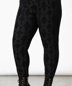 KILLSTAR All Nora [Flocked] | PANTS^ -VERA’S EYECANDY Shop killstar nora flocked trousers 4 c59d5cd3 048c 45d9 80a8 b84c8c691a58 700x700